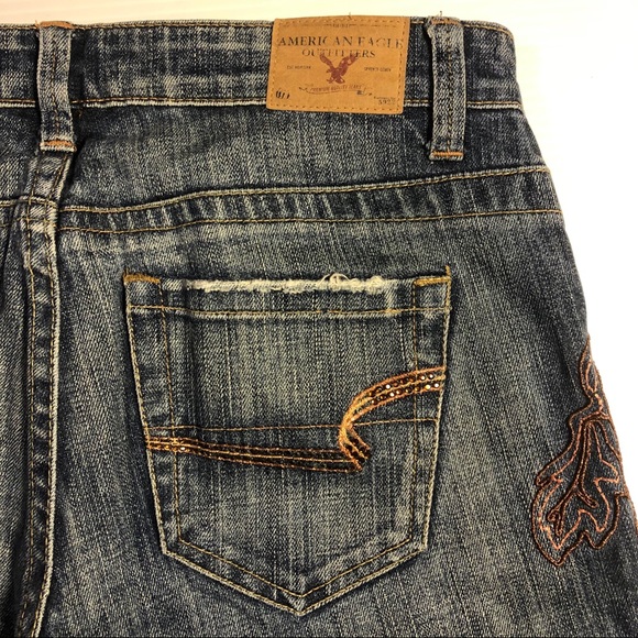 AE bootcut Jeans copper metallic embroidery 4 - Picture 5 of 8